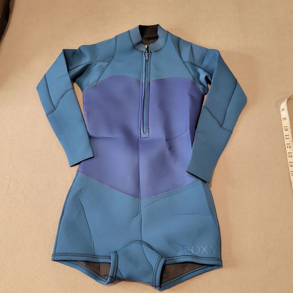 ROXY Pop Surf 2mm Front Zip Long Sleeve Springsuit Wetsuit size 4